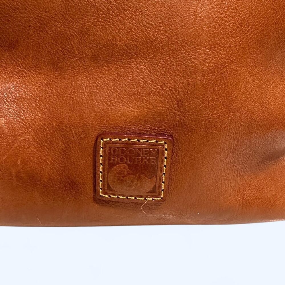 Dooney & Bourke Slouchy Hobo Leather Tassel Caramel Boho Quiet Luxury Artisanal - Picture 2 of 7